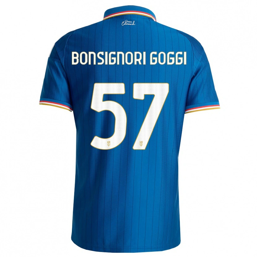 Danxen Dames Lorenzo Bonsignori #57 Blauw Wit Rood Thuisshirt Thuistenue 2026/27 T-Shirt