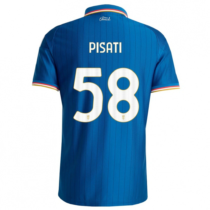 Danxen Dames Samuele Pisati #58 Blauw Wit Rood Thuisshirt Thuistenue 2026/27 T-Shirt