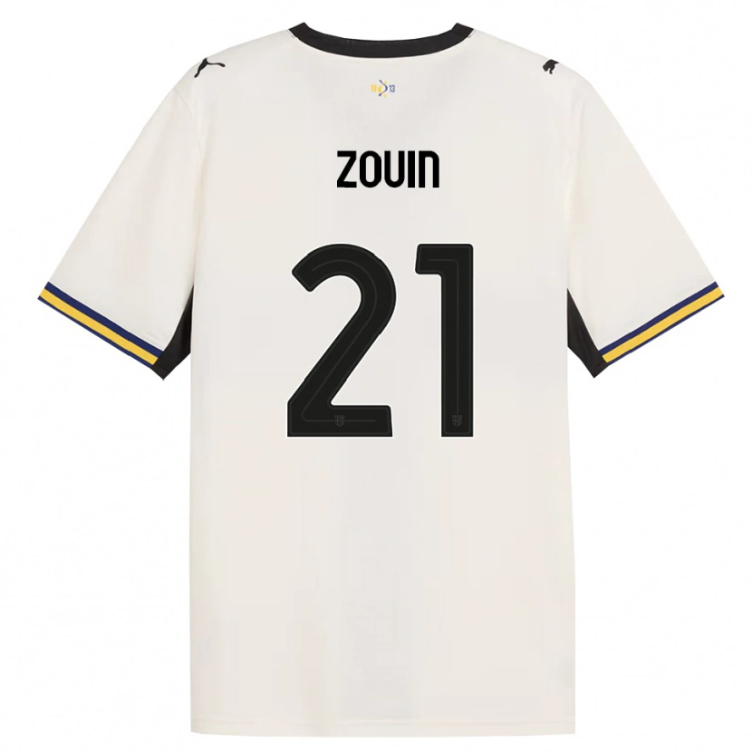 Danxen Dames Aymen Zouin #21 Off-White Zwart Geel Thuisshirt Thuistenue 2026/27 T-Shirt