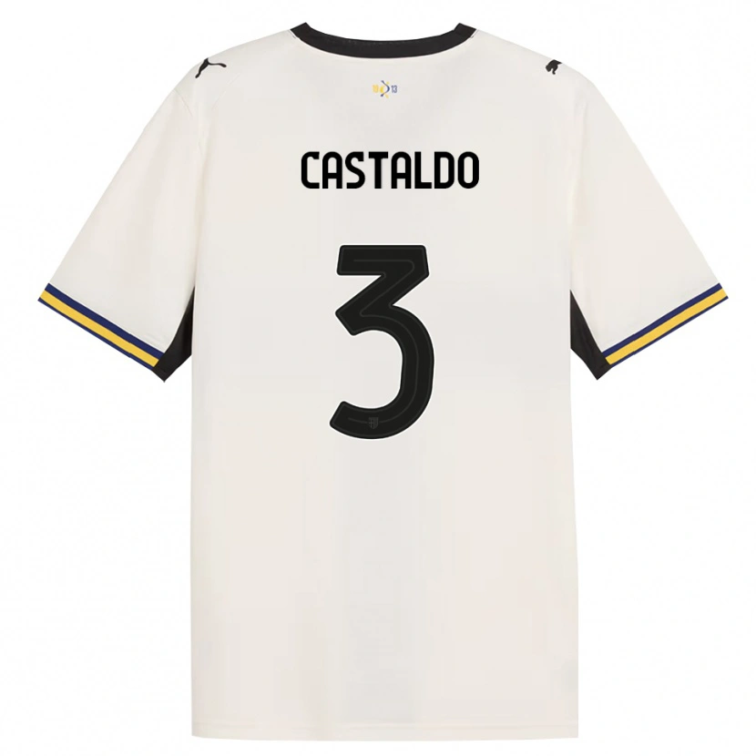 Danxen Dames Antonio Castaldo #3 Off-White Zwart Geel Thuisshirt Thuistenue 2026/27 T-Shirt