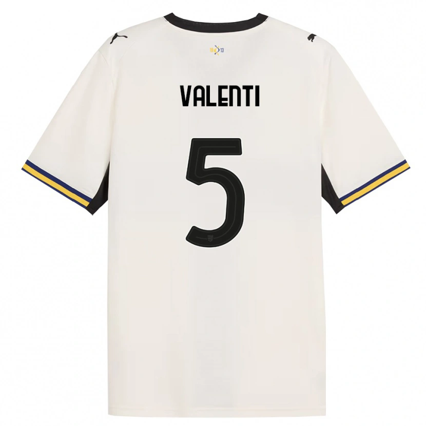Danxen Dames Lautaro Valenti #5 Off-White Zwart Geel Thuisshirt Thuistenue 2026/27 T-Shirt