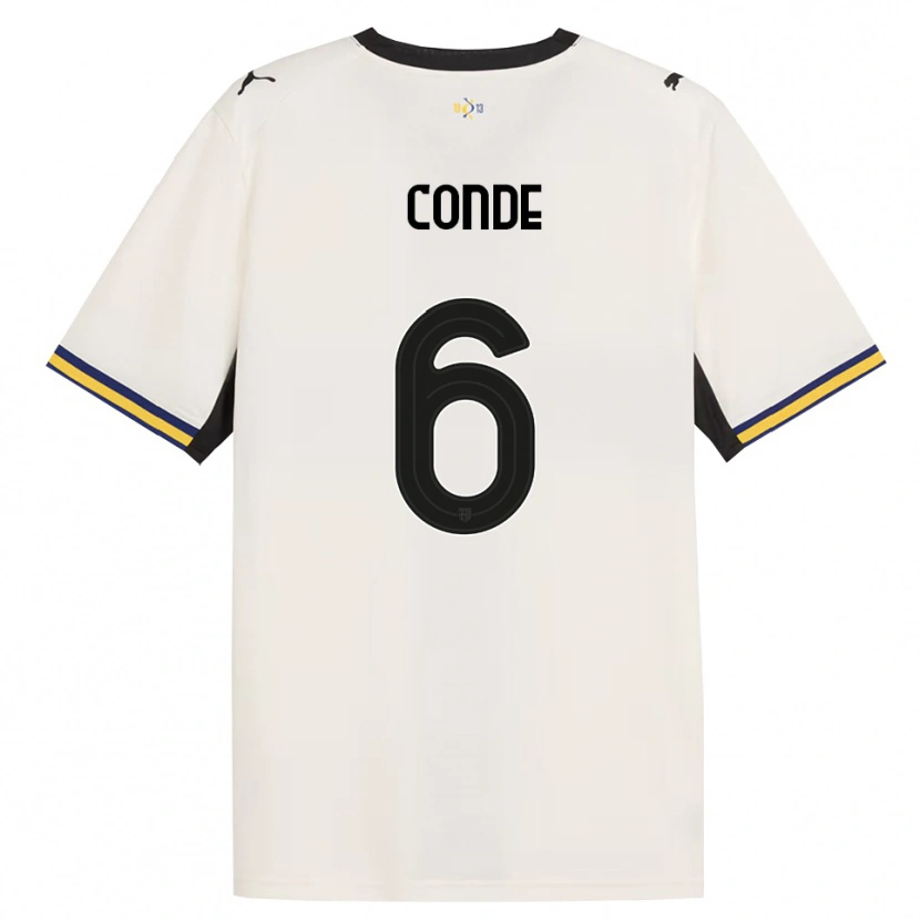 Danxen Dames Bernardo Conde #6 Off-White Zwart Geel Thuisshirt Thuistenue 2026/27 T-Shirt