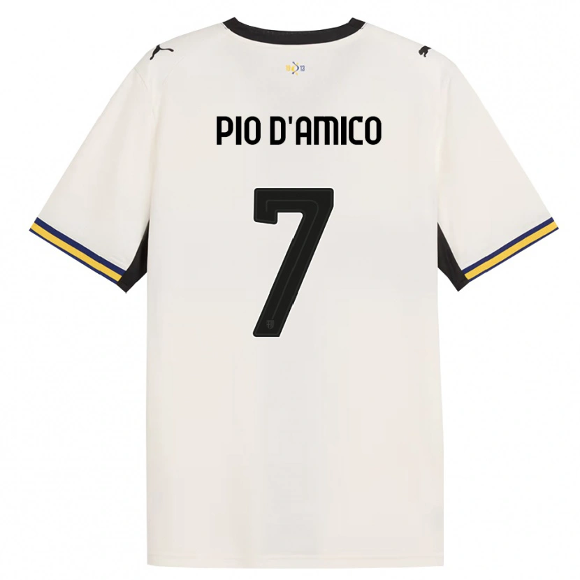 Danxen Dames Dario Pio D'amico #7 Off-White Zwart Geel Thuisshirt Thuistenue 2026/27 T-Shirt