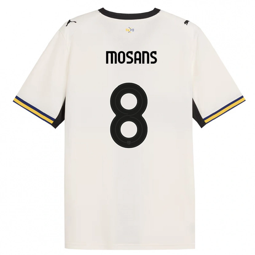 Danxen Dames Kristaps Mosans #8 Off-White Zwart Geel Thuisshirt Thuistenue 2026/27 T-Shirt