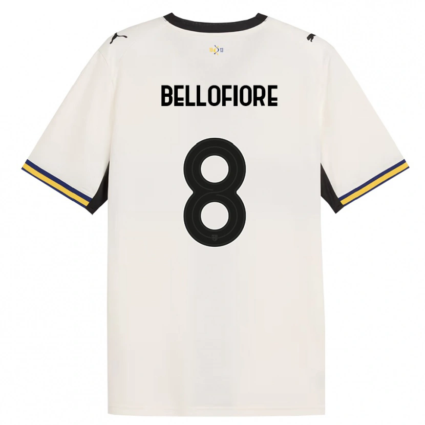 Danxen Dames Nicola Bellofiore #8 Off-White Zwart Geel Thuisshirt Thuistenue 2026/27 T-Shirt