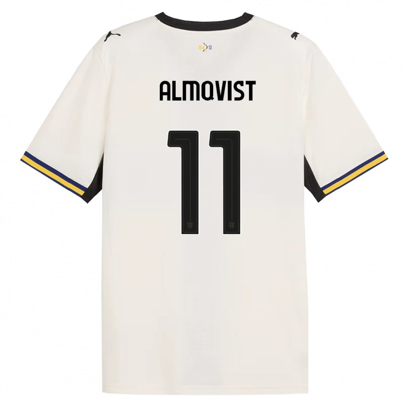 Danxen Dames Pontus Almqvist #11 Off-White Zwart Geel Thuisshirt Thuistenue 2026/27 T-Shirt