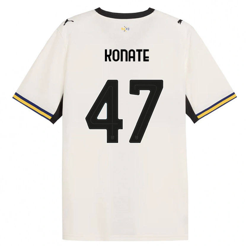 Danxen Dames Abdou-Salam Konate #47 Off-White Zwart Geel Thuisshirt Thuistenue 2026/27 T-Shirt