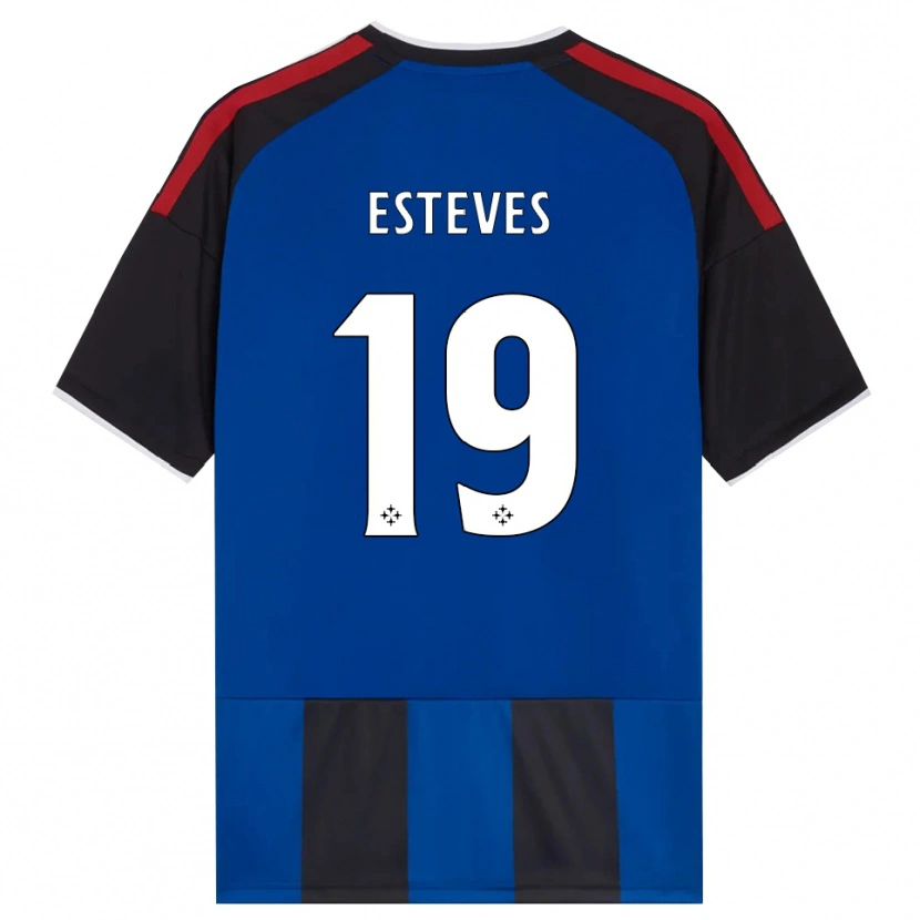 Danxen Dames Tomás Esteves #19 Zwart Rood Wit Blauw Thuisshirt Thuistenue 2026/27 T-Shirt