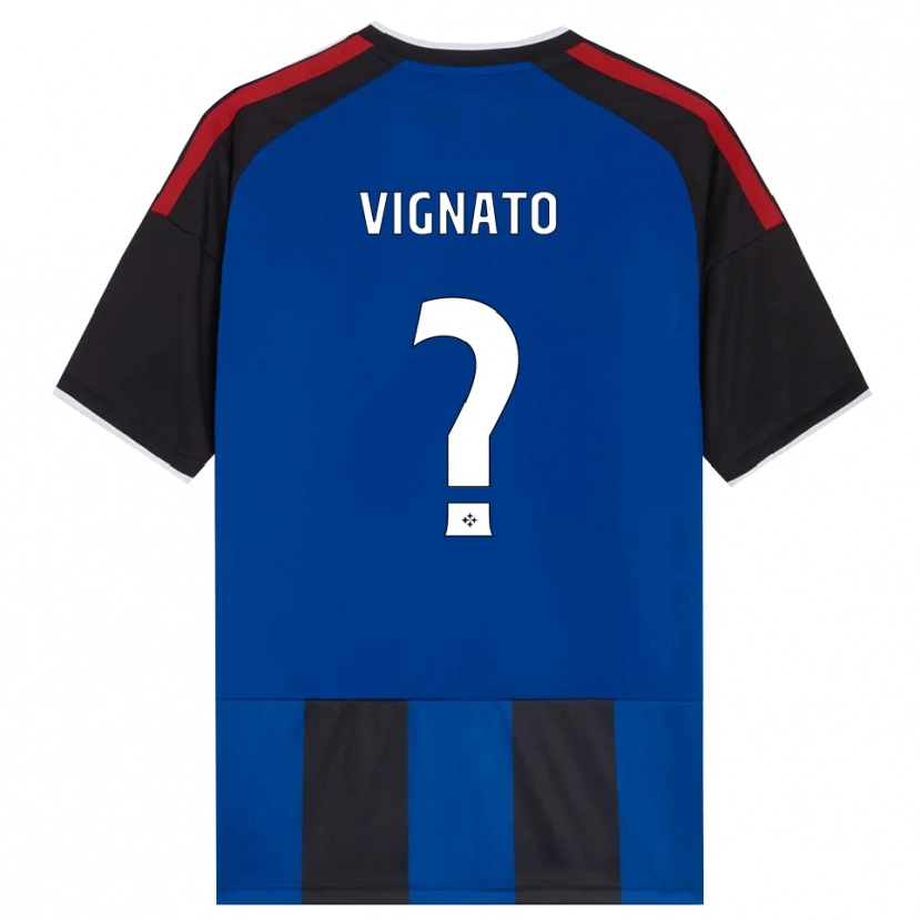 Danxen Dames Emanuel Vignato #0 Zwart Rood Wit Blauw Thuisshirt Thuistenue 2026/27 T-Shirt
