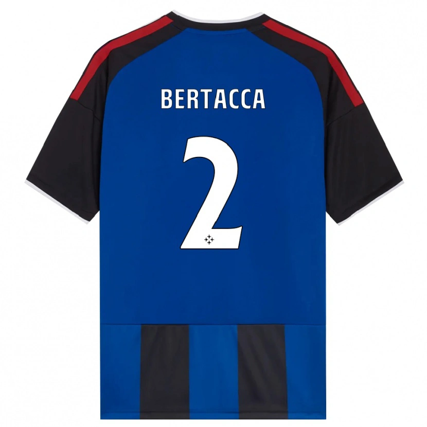 Danxen Dames Samuele Bertacca #2 Zwart Rood Wit Blauw Thuisshirt Thuistenue 2026/27 T-Shirt