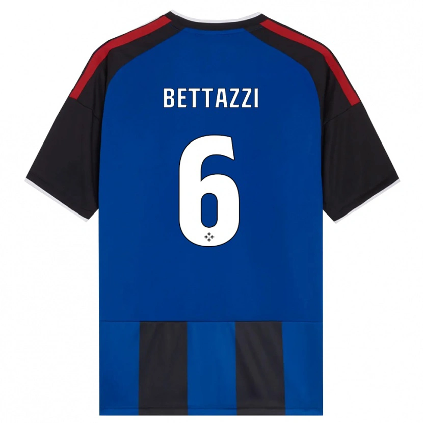 Danxen Dames Brando Bettazzi #6 Zwart Rood Wit Blauw Thuisshirt Thuistenue 2026/27 T-Shirt