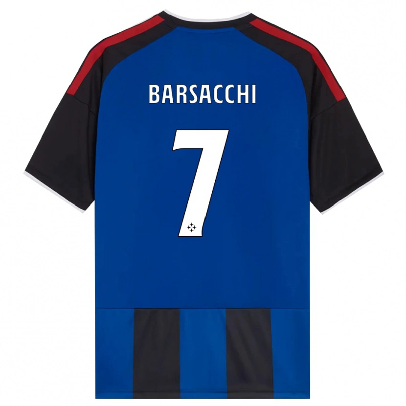 Danxen Dames Cristian Barsacchi #7 Zwart Rood Wit Blauw Thuisshirt Thuistenue 2026/27 T-Shirt