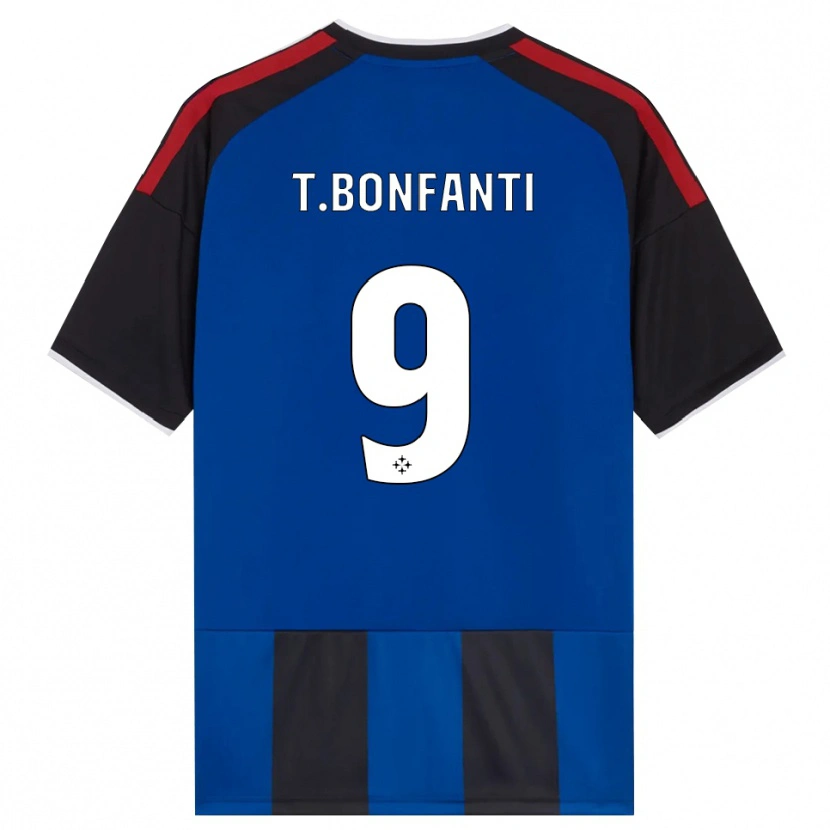 Danxen Dames Thomas Bonfanti #9 Zwart Rood Wit Blauw Thuisshirt Thuistenue 2026/27 T-Shirt
