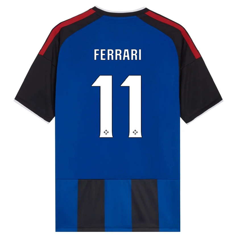 Danxen Dames Tommaso Ferrari #11 Zwart Rood Wit Blauw Thuisshirt Thuistenue 2026/27 T-Shirt