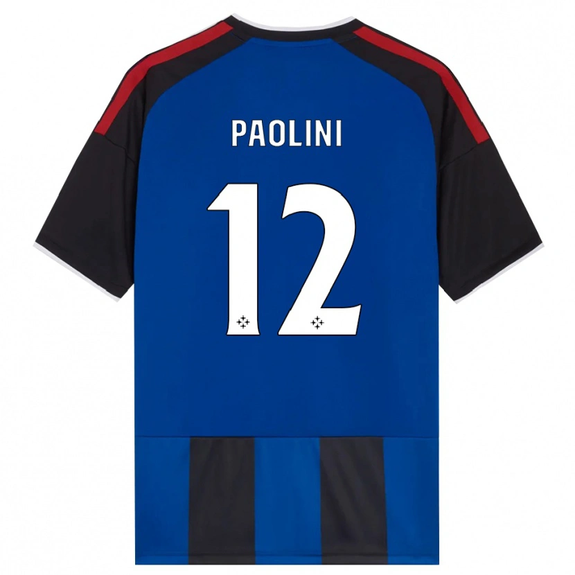Danxen Dames Andrea Paolini #12 Zwart Rood Wit Blauw Thuisshirt Thuistenue 2026/27 T-Shirt