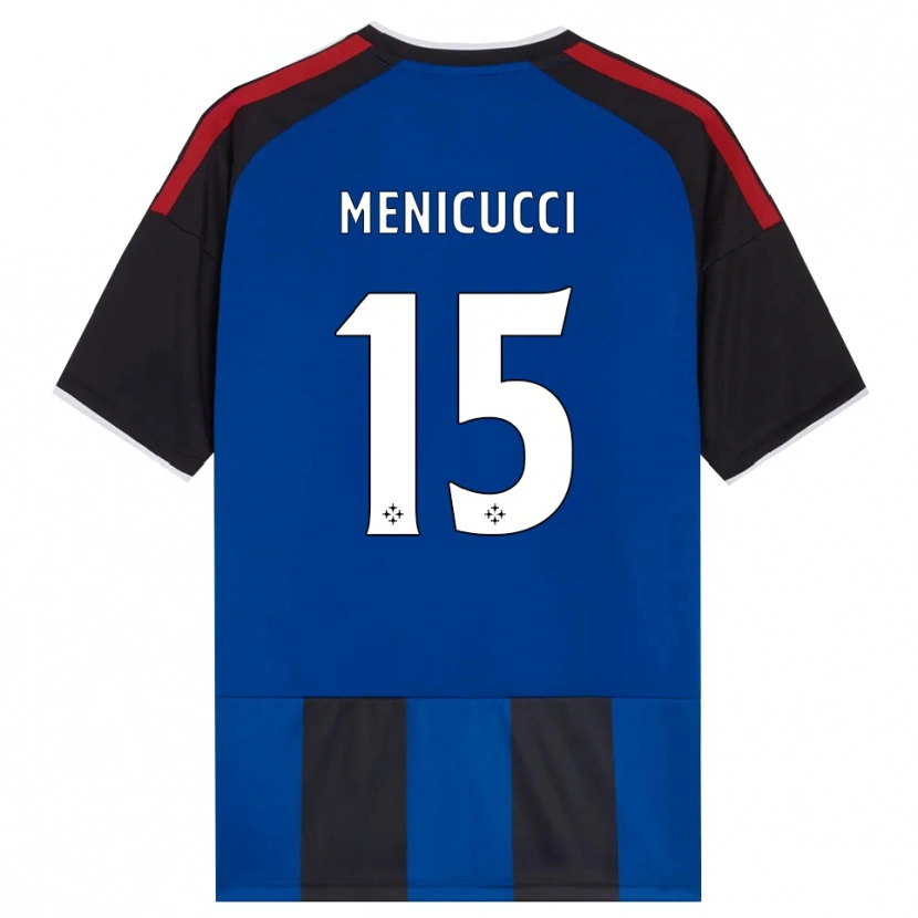 Danxen Dames Edoardo Menicucci #15 Zwart Rood Wit Blauw Thuisshirt Thuistenue 2026/27 T-Shirt