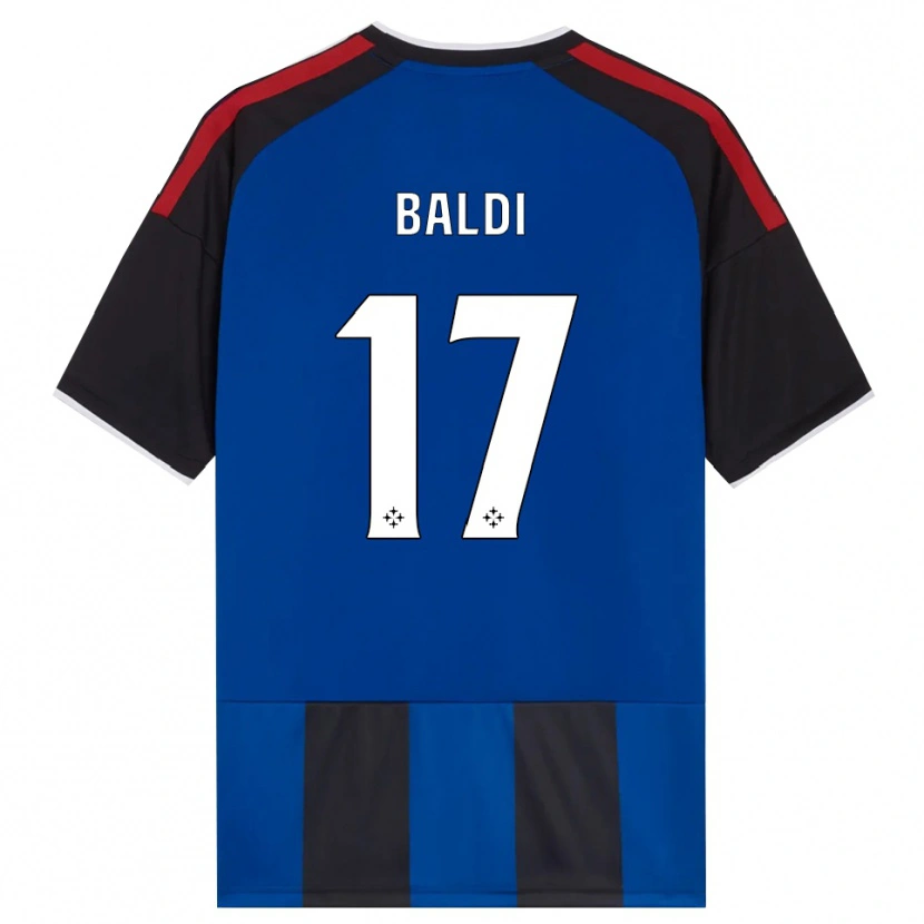 Danxen Dames Andrea Baldi #17 Zwart Rood Wit Blauw Thuisshirt Thuistenue 2026/27 T-Shirt
