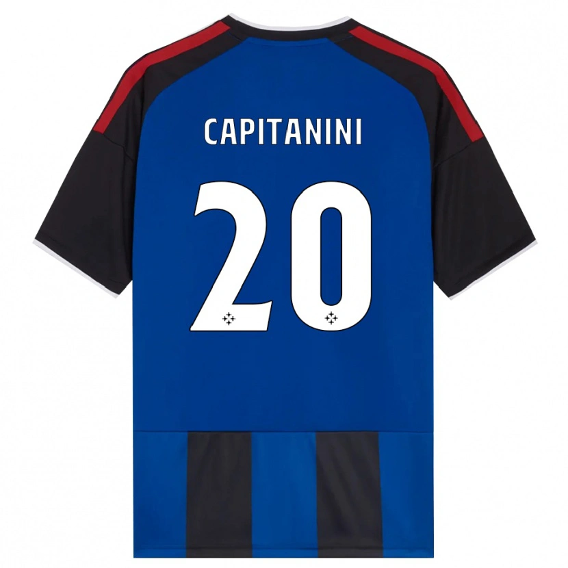 Danxen Dames Diego Capitanini #20 Zwart Rood Wit Blauw Thuisshirt Thuistenue 2026/27 T-Shirt