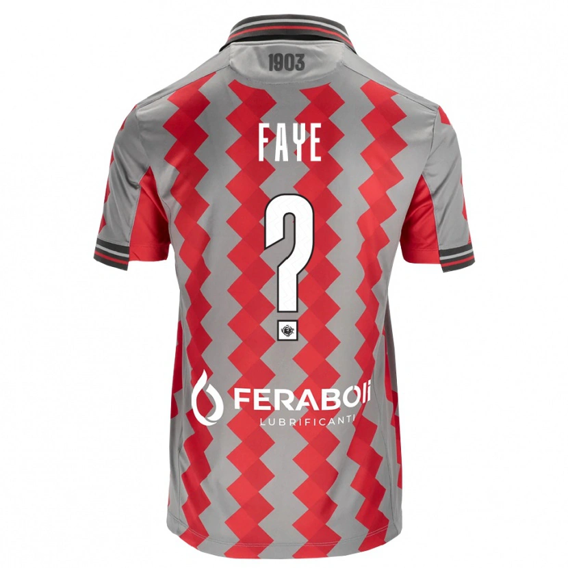 Danxen Dames Nouroudine Faye #0 Grijs Rood Wit Thuisshirt Thuistenue 2026/27 T-Shirt