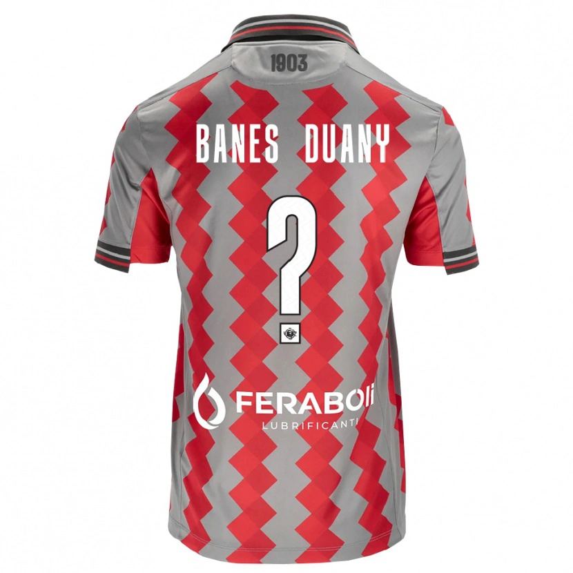 Danxen Dames Alessandro Banes Duany #0 Grijs Rood Wit Thuisshirt Thuistenue 2026/27 T-Shirt