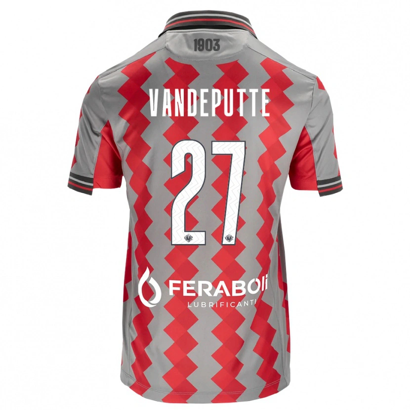 Danxen Dames Jari Vandeputte #27 Grijs Rood Wit Thuisshirt Thuistenue 2026/27 T-Shirt