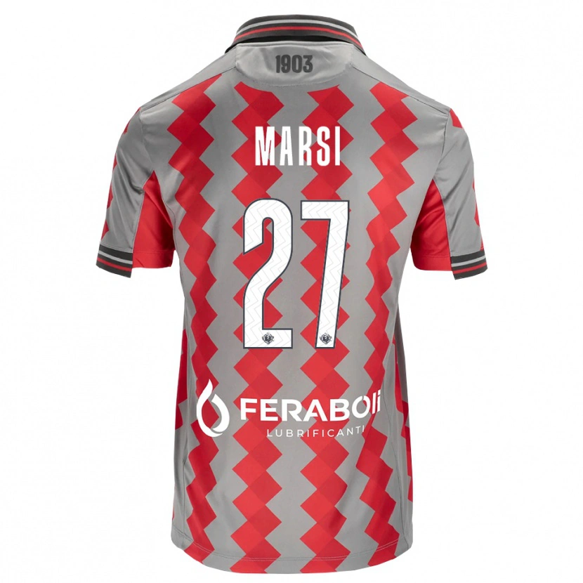 Danxen Dames Simone Marsi #27 Grijs Rood Wit Thuisshirt Thuistenue 2026/27 T-Shirt