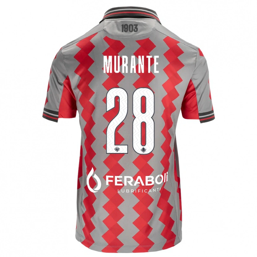 Danxen Dames Alessandro Murante #28 Grijs Rood Wit Thuisshirt Thuistenue 2026/27 T-Shirt