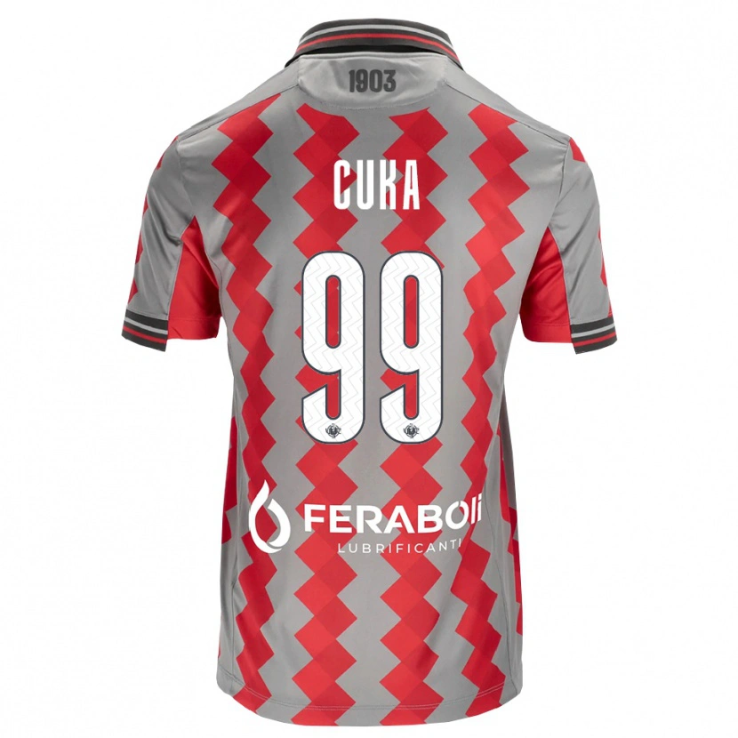 Danxen Dames Samuel Cuka #99 Grijs Rood Wit Thuisshirt Thuistenue 2026/27 T-Shirt