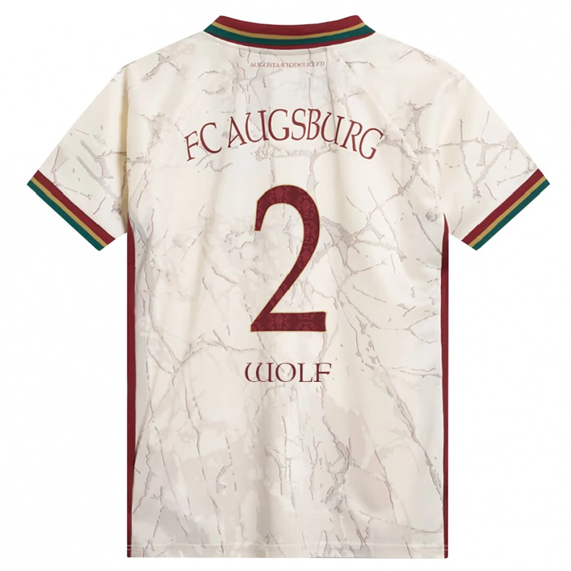 Danxen Dames Paul Wolf #2 Groen Rijst Wit Bordeauxrood Thuisshirt Thuistenue 2026/27 T-Shirt