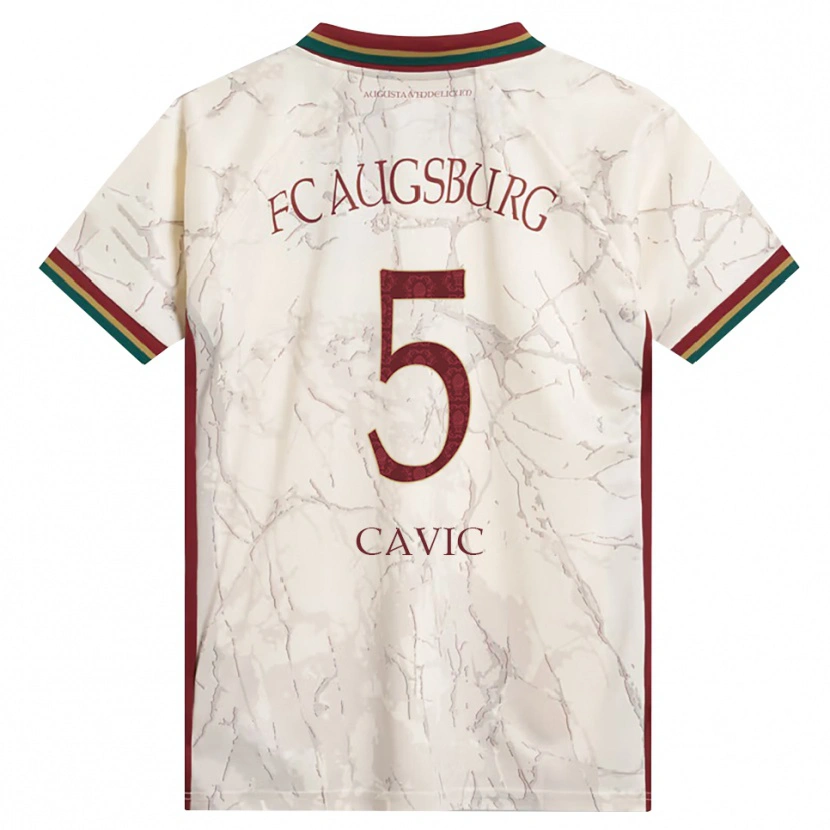 Danxen Dames Andrej Cavic #5 Groen Rijst Wit Bordeauxrood Thuisshirt Thuistenue 2026/27 T-Shirt