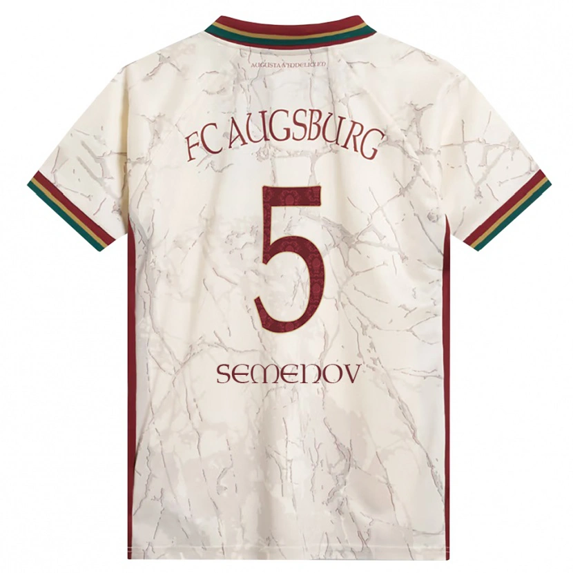 Danxen Dames Konstantyn Semenov #5 Groen Rijst Wit Bordeauxrood Thuisshirt Thuistenue 2026/27 T-Shirt