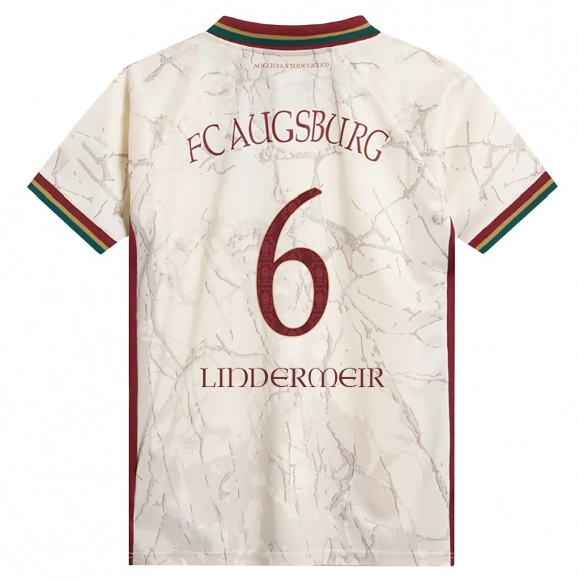 Danxen Dames Dominik Lindermeir #6 Groen Rijst Wit Bordeauxrood Thuisshirt Thuistenue 2026/27 T-Shirt