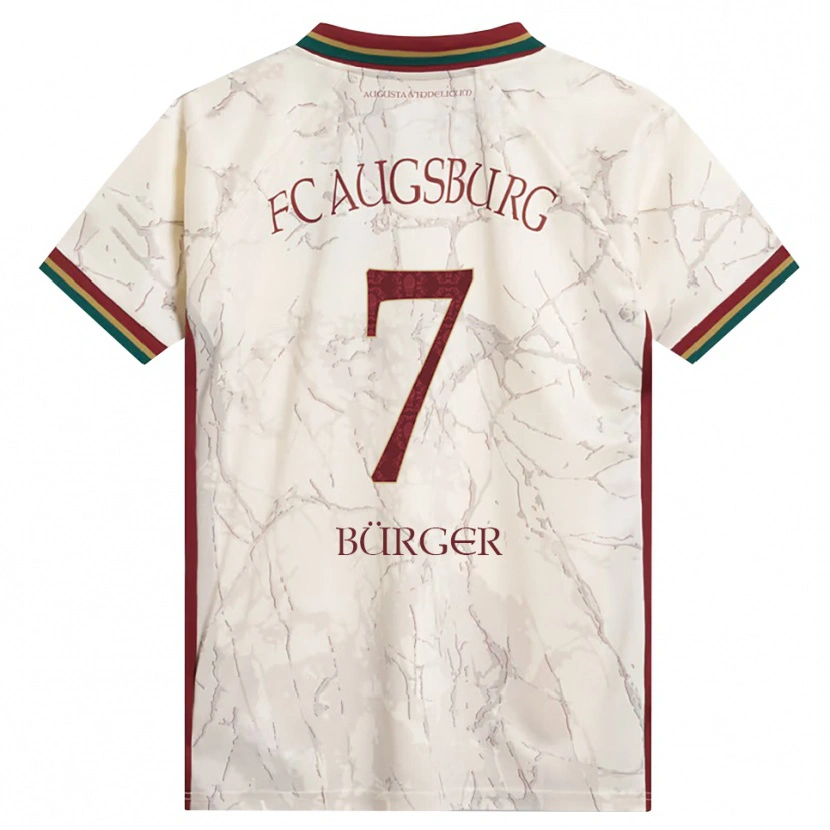 Danxen Dames Anja Bürger #7 Groen Rijst Wit Bordeauxrood Thuisshirt Thuistenue 2026/27 T-Shirt