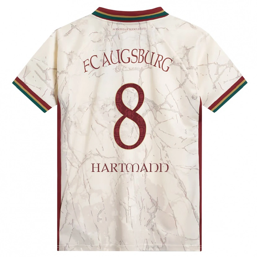 Danxen Dames Mika Hartmann #8 Groen Rijst Wit Bordeauxrood Thuisshirt Thuistenue 2026/27 T-Shirt