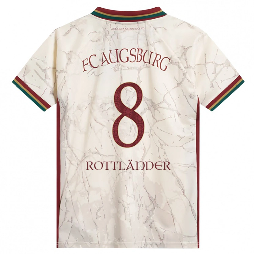 Danxen Dames Amelie Rottländer #8 Groen Rijst Wit Bordeauxrood Thuisshirt Thuistenue 2026/27 T-Shirt