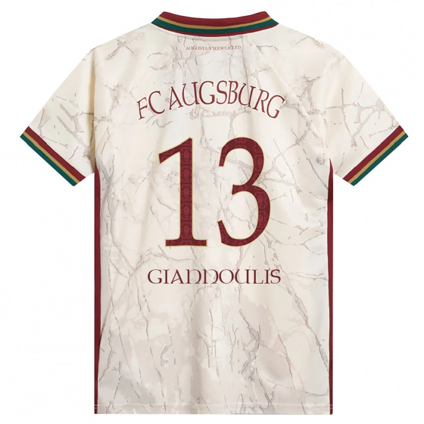 Danxen Dames Dimitrios Giannoulis #13 Groen Rijst Wit Bordeauxrood Thuisshirt Thuistenue 2026/27 T-Shirt