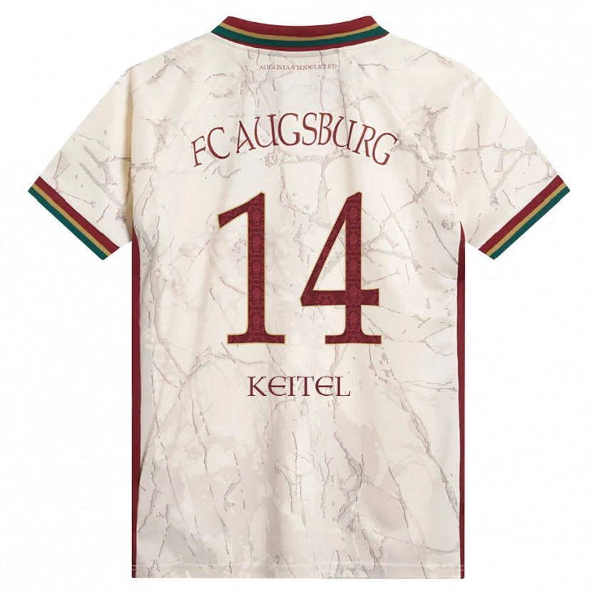 Danxen Dames Yannik Keitel #14 Groen Rijst Wit Bordeauxrood Thuisshirt Thuistenue 2026/27 T-Shirt