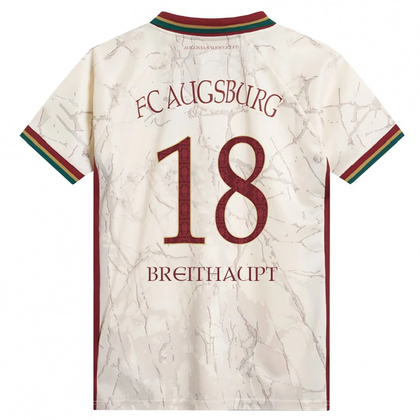 Danxen Dames Tim Breithaupt #18 Groen Rijst Wit Bordeauxrood Thuisshirt Thuistenue 2026/27 T-Shirt