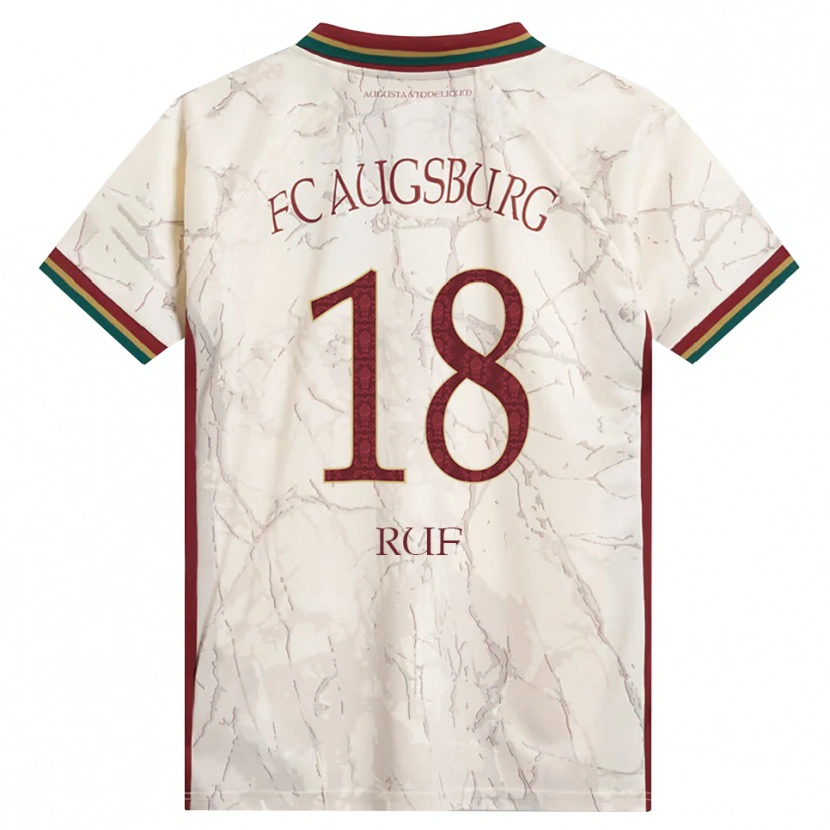 Danxen Dames Jonas Ruf #18 Groen Rijst Wit Bordeauxrood Thuisshirt Thuistenue 2026/27 T-Shirt