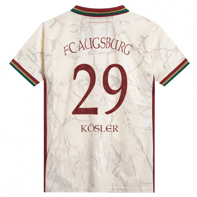 Danxen Dames Maximilian Kösler #29 Groen Rijst Wit Bordeauxrood Thuisshirt Thuistenue 2026/27 T-Shirt