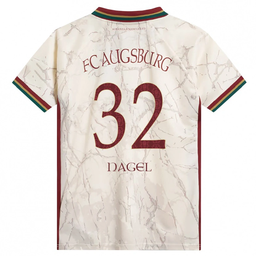 Danxen Dames Timo Nagel #32 Groen Rijst Wit Bordeauxrood Thuisshirt Thuistenue 2026/27 T-Shirt