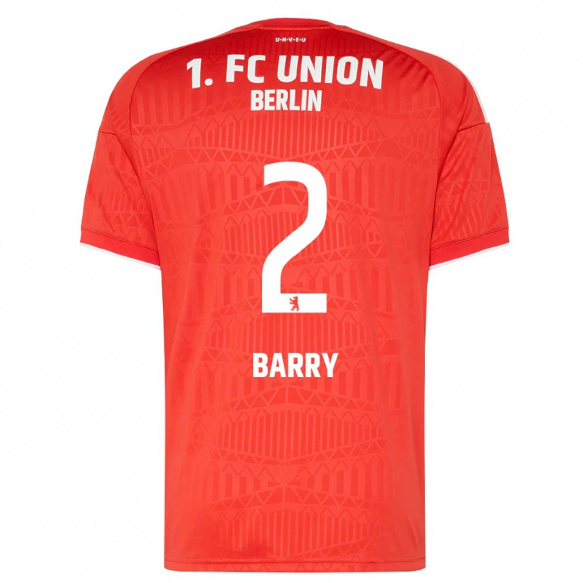Danxen Dames Sadou Barry #2 Rood Wit Thuisshirt Thuistenue 2026/27 T-Shirt