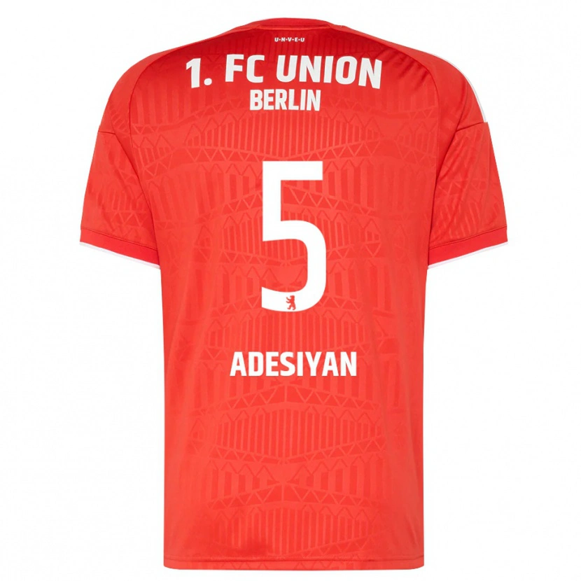 Danxen Dames Olufemi Adesiyan #5 Rood Wit Thuisshirt Thuistenue 2026/27 T-Shirt