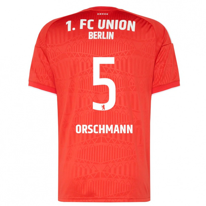 Danxen Dames Katja Orschmann #5 Rood Wit Thuisshirt Thuistenue 2026/27 T-Shirt