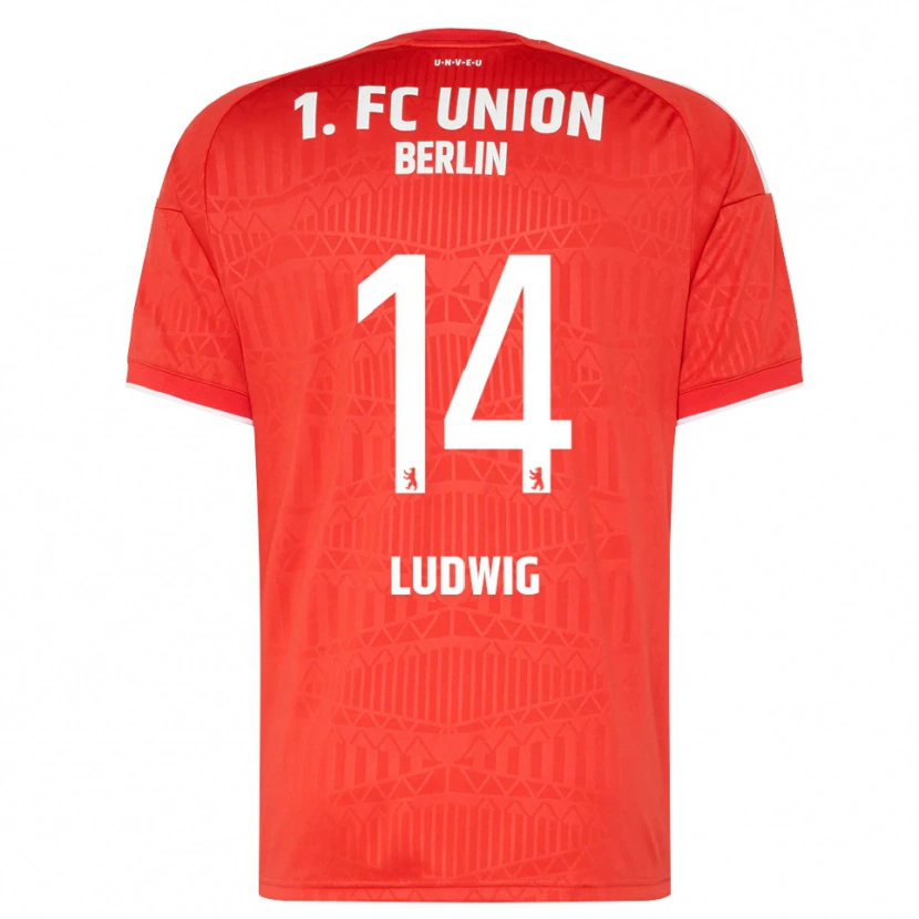 Danxen Dames Brandon Ludwig #14 Rood Wit Thuisshirt Thuistenue 2026/27 T-Shirt