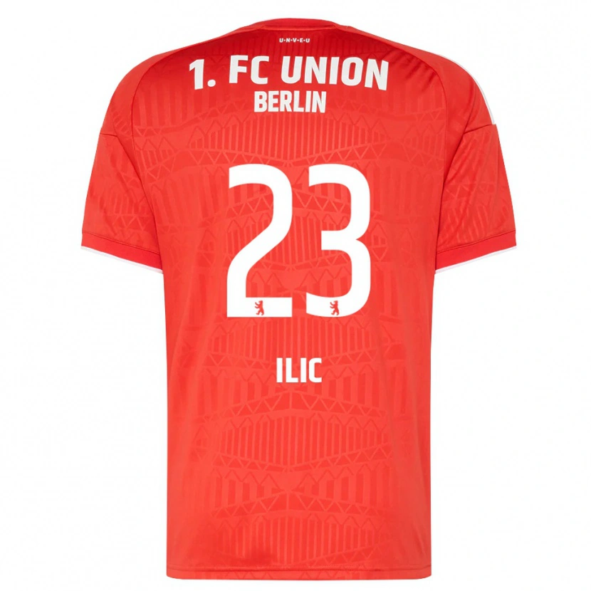 Danxen Dames Andrej Ilic #23 Rood Wit Thuisshirt Thuistenue 2026/27 T-Shirt