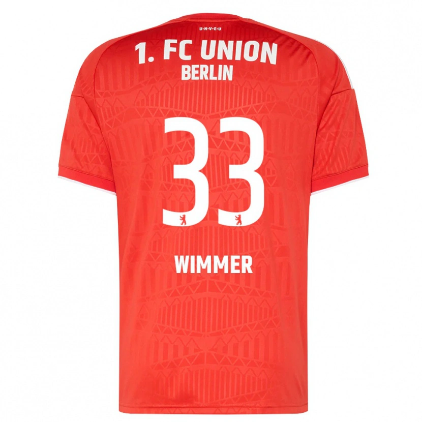 Danxen Dames Pauline Wimmer #33 Rood Wit Thuisshirt Thuistenue 2026/27 T-Shirt