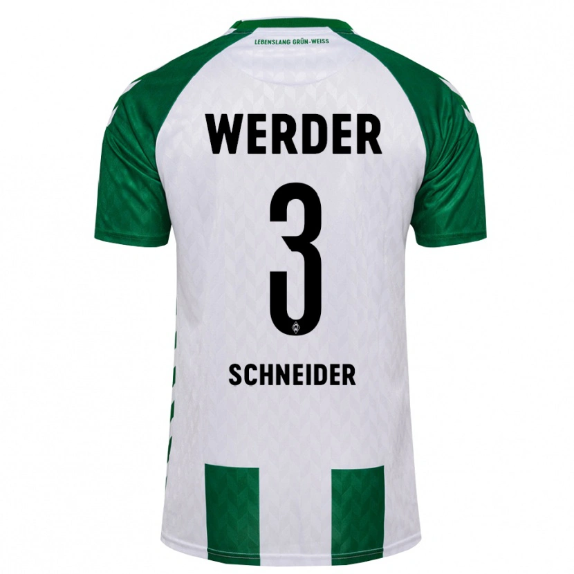 Danxen Dames Dieter Schneider #3 Groen Wit Thuisshirt Thuistenue 2026/27 T-Shirt