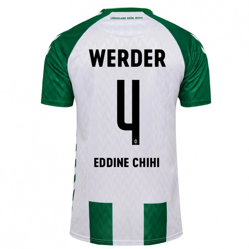 Danxen Dames Dhia Eddine Chihi #4 Groen Wit Thuisshirt Thuistenue 2026/27 T-Shirt