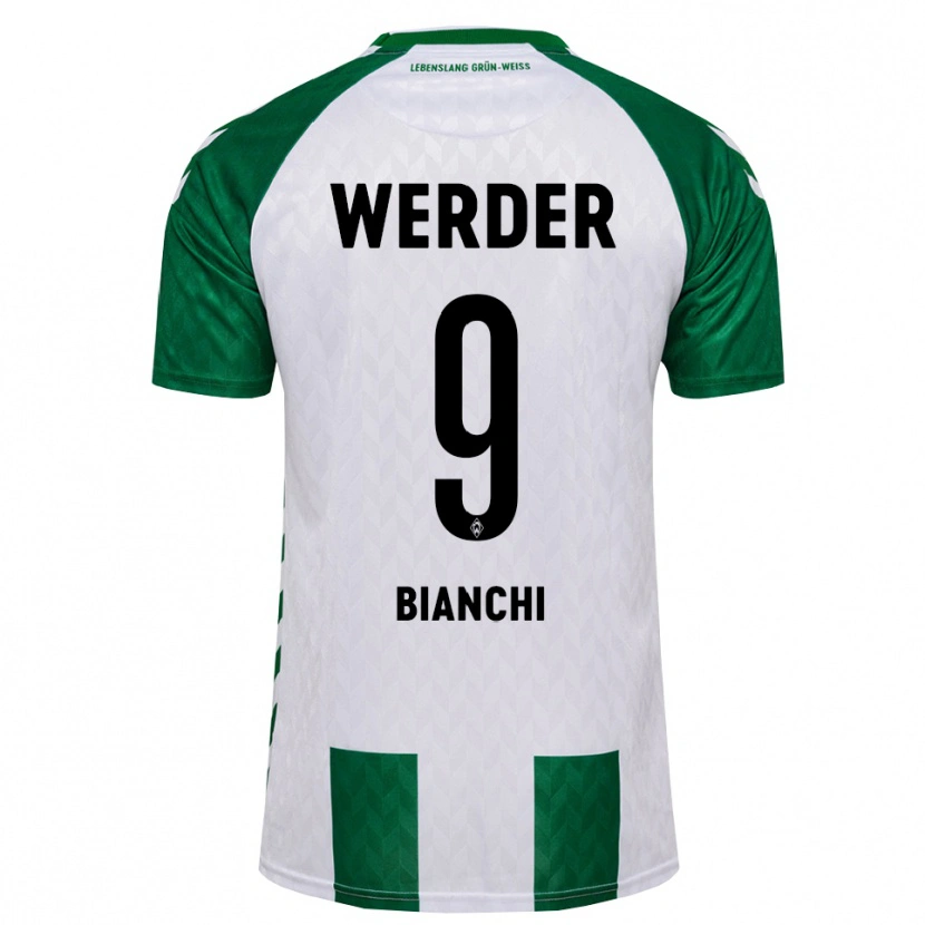 Danxen Dames Nicholas Bianchi #9 Groen Wit Thuisshirt Thuistenue 2026/27 T-Shirt